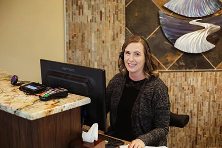 smiling staff at dental office